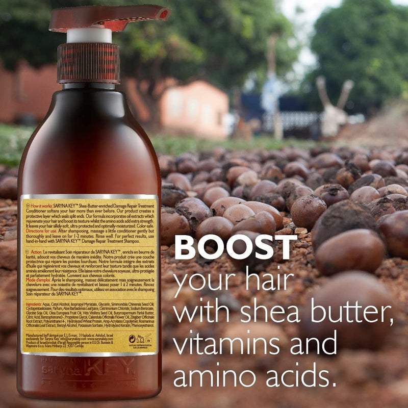 Saryna Key Hair Conditioner with Pure African Shea Butter for Dry Frizzy and Damaged Hair - Moisturizing and Hydrating Conditioner (300ml/10.14oz) - Image 2